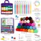 30-Color Crochet Yarn Kit – 1650 Yards with Hooks & Bag (Purple)